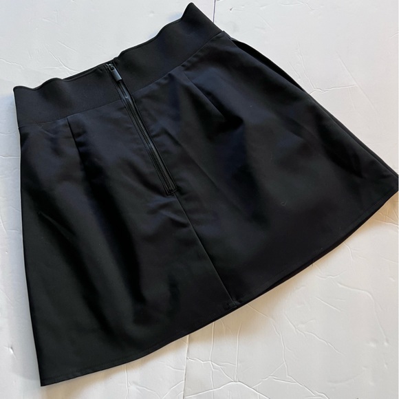 NWT Zara Mini Skirt with Shorts Size Small Elastic Waist Black - Picture 13 of 14